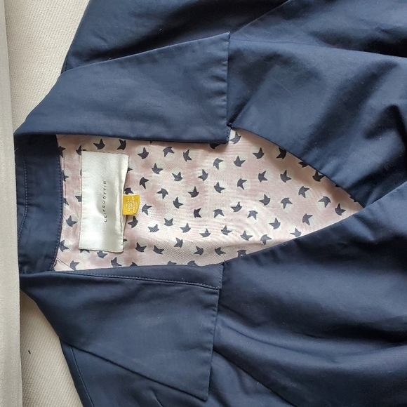 Leifsdottir Eden Navy Blue Sateen Dress Size 4 - Picture 9 of 9